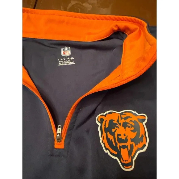 CHICAGO BEARS size 14/16 youth quarter zip top - Picture 3 of 4